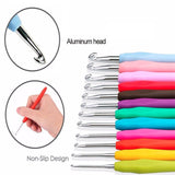 Rubber Grip Crochet Hook Set with Pouch