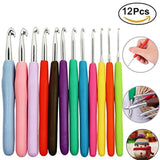 Rubber Grip Crochet Hook Set with Pouch