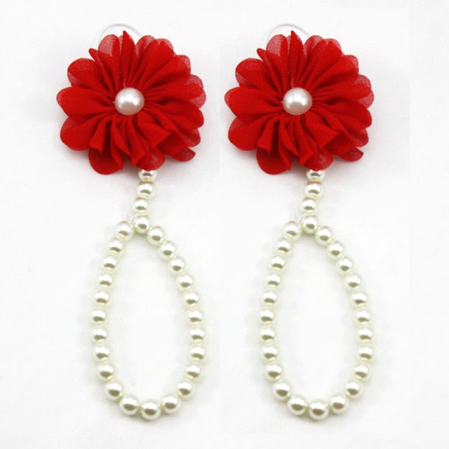 Newborn Baby Girls Flower Pearl Barefoot Sandals