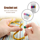 Colorful Soft Plastic Handle Alumina Crochet Hooks - 9pcs (2-6mm)