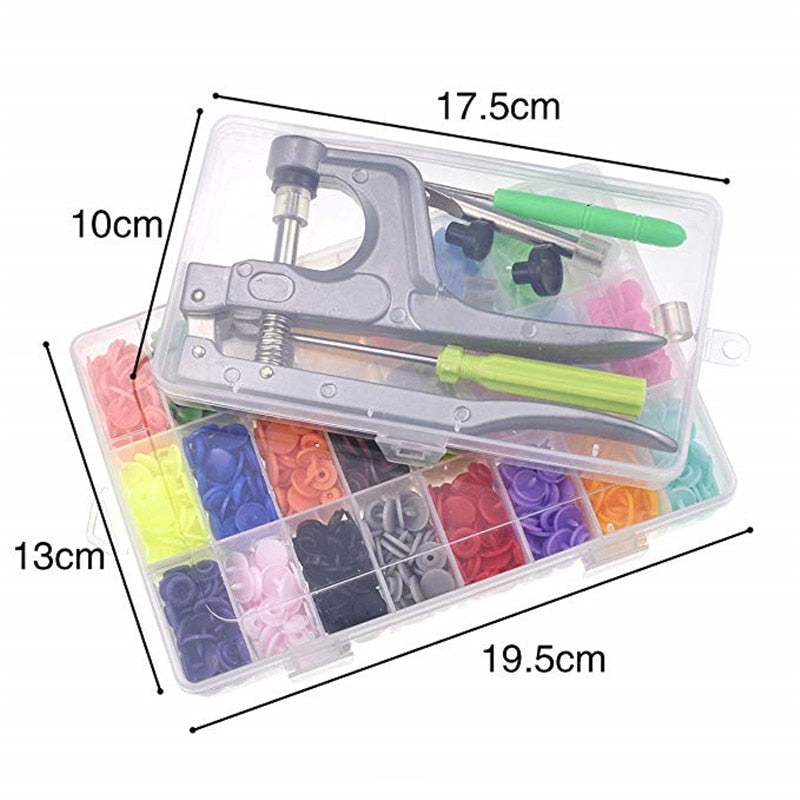 360Pcs Snaps Buttons With Pliers