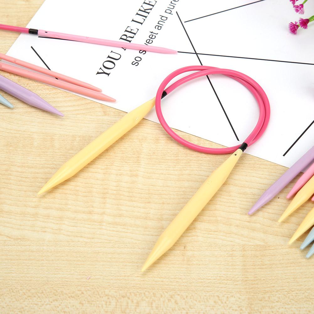 Plastic Interchangeable Circular Knitting Needles Set - 10 Pairs