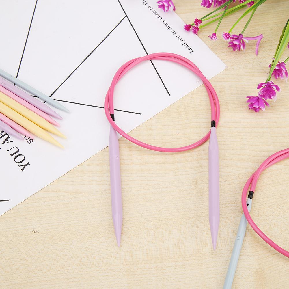 Plastic Interchangeable Circular Knitting Needles Set - 10 Pairs