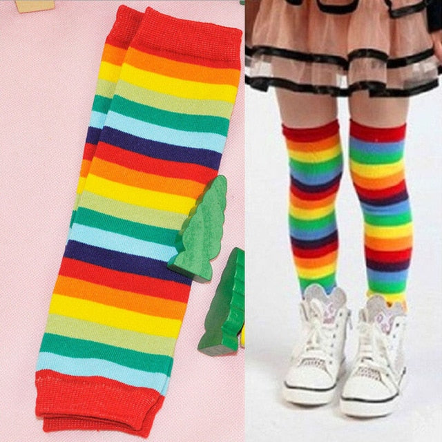 Rainbow Striped Stockings - Knee/Elbow Pads