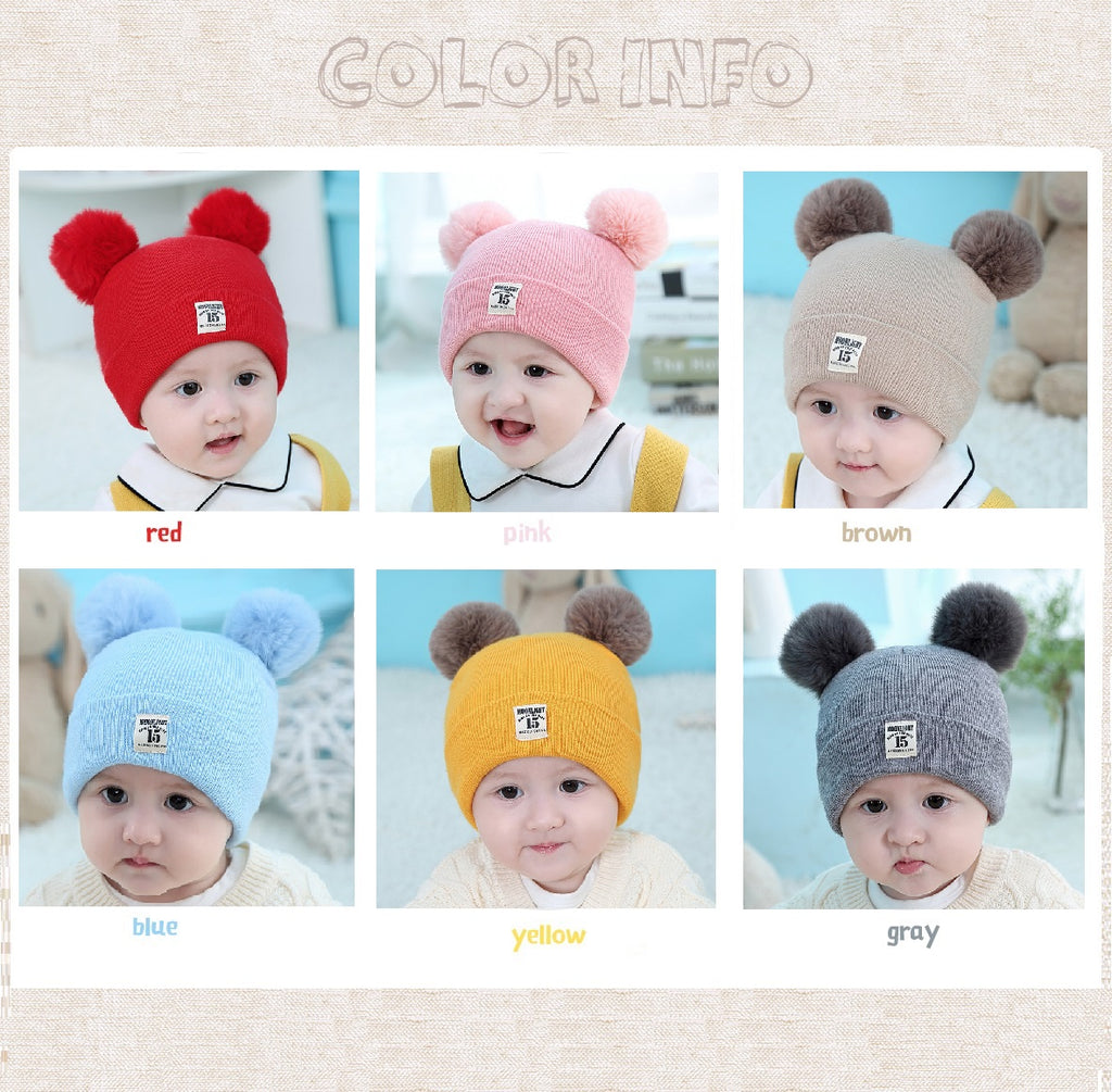 Baby Double Pom Pom Cap