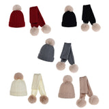 Kids Pom Pom Cap and Muffler Set