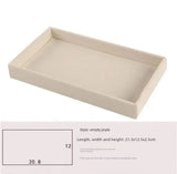 Flannelette Jewelry Storage Box Tray Earring Ring Bracelet Organize - Beige