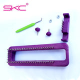 SKC Adjustable Sock Loom Kit with Hook DIY Weaving Loom Craft Tool