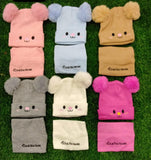 Cat Face Cap & Neckroll Set (Pack of 2)