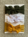 Baby Fabric Big Bow Headband Set