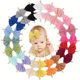 Super Soft Elastic Bowknot Headband Set (20pcs)