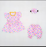 3Pcs Cotton Frock Set