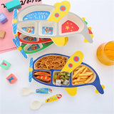 Kids Cartoon Dinning Plates with Partition