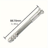 Precision Rotary Hand Drill Set with 10 Golden Oxide Micro Bits