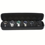 Hard-Shell Watch Storage Organizer Watch Travel Case - 6 Slot