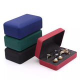 Velvet-Lined Faux Leather Ring Box with Buckle Closure