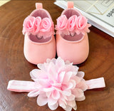 Pre-Order 3D Flower Shoes With Headband