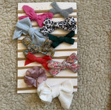 Super Soft Elastic Bow Headband Set (10pcs)