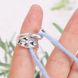 Metal Knitting Tools Handmade Peacock Finger Ring Set (1pc)