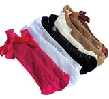 Kids Bow Fishnet Socks