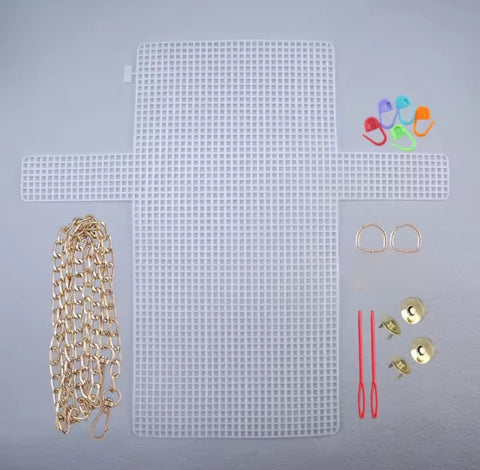 Plastic Bag Mesh Canvas Sheet with Complete Bag Accessories