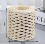 200M Natural Raffia Straw Yarn For Knitting Crocheting Paper Threads DIY Handmade Summer Sunhat Beach Bag