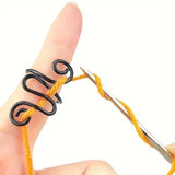 Adjustable Crochet Loop Rings - Metal Yarn Guide for Faster Knitting, Ideal for Scarves, Hats &amp; Blankets, Top Needle Ring