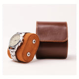 Luxury Brown Faux Leather Watch Box - 1 Slot