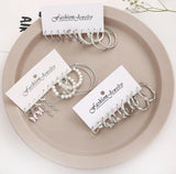 15 Pair Trendy Silver Metal Butterfly Alloy Earring Set