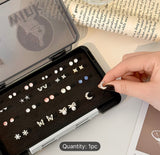 Portable Earring Storage Box with Thick Sponge Design, Suitable for Rings And Earrings