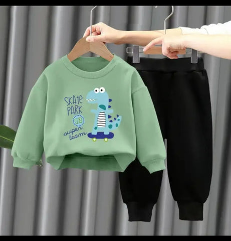 Cartoon Sweatshirt & Trouser Set (2pcs)