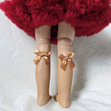 Kids Bow Fishnet Socks