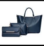 PU Leather Ladies Handbag (3 pieces)
