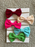 Baby Fabric Big Bow Headband Set