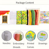 Morris Tree of Life Printed Cross Stitch Kit — 11CT Beginner Starter Set | 3-Strand Thread | Vintage Wall Art