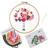 5-Pack Beginner Embroidery Kits with Patterns and Instructions DIY Kit (Random Design)