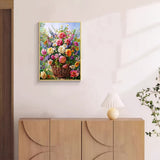 Flower Basket Diamond Painting Kit — Full Drill Mosaic | 30×40cm | DIY Home Decor