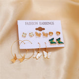 Elegant Women Alloy Vintage Earrings Set Eid Collection 2024