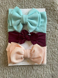 Baby Fabric Big Bow Headband Set