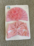 Cotton Bow Knot Caps (Pack of 2)