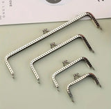 Metal Purse Frame Handle with Clasp Lock, Perfect for Bag Making, Sewing, and Crafting