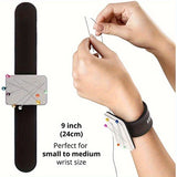 Magnetic Wrist Pin Cushion Compatible for Sewing & Quilting - Non-Slip Needle Holder with Magnetic Pin