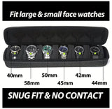 Hard-Shell Watch Storage Organizer Watch Travel Case - 6 Slot