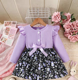 Pre-Order Round Neck Flower Print Dress
