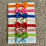 Small Bow Baby Headband Set (8pcs)