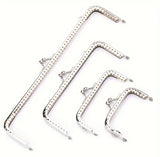 Metal Purse Frame Handle with Clasp Lock, Perfect for Bag Making, Sewing, and Crafting