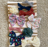 Super Soft Elastic Bow Headband Set (10pcs)