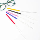 Long Needle Threader For Punch Needles Hair Extension Tool Micro Ring Bead Pulling Hoop Loop Feather