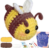 Cute Bee Crochet Kit for Beginners - All-in-One Complete Crochet Set with Yarn, Hook, Pattern & Video Tutorial