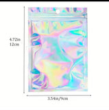 Jewellery Storage Multipurpose Holographic Bag Laser Rainbow Self Sealing (20pcs)